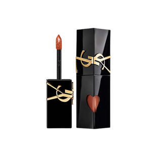 YSL圣罗兰黑管镜面爱心唇釉610冰乌龙口红送礼试管香水