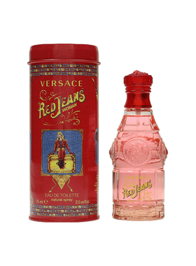 Versace范思哲红色牛仔可乐女士淡香水清新花香调 75ml