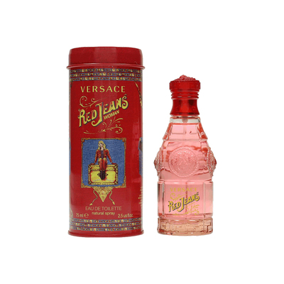 Versace范思哲红色牛仔可乐女士淡香水清新花香调 75ml