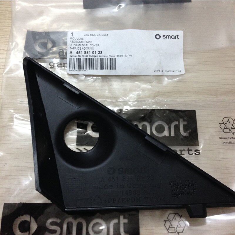 适用于smart451斯玛特叶子板饰板三角饰板外饰板倒车镜饰板A柱