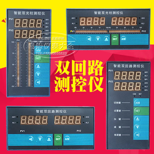 TS823-01TD823-01智能双回路测控仪 液位温度压力 双光柱显示表