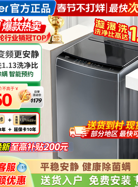 海尔洗衣机全自动家用波轮10公斤直驱一级官方正品EB100B32Mate1