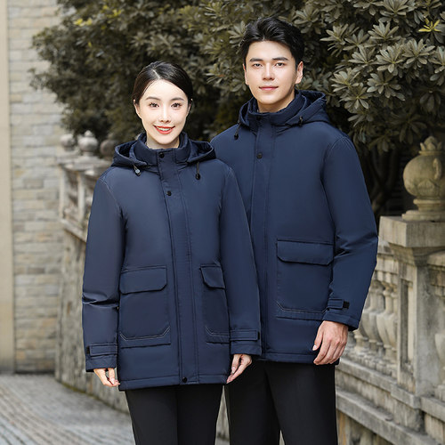 冬季加厚棉服工作服定制logo