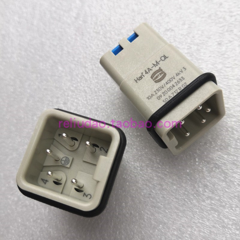 HARTING连接器09200042633公芯HAN-4A-M-QL原装10A250V浩亭原装