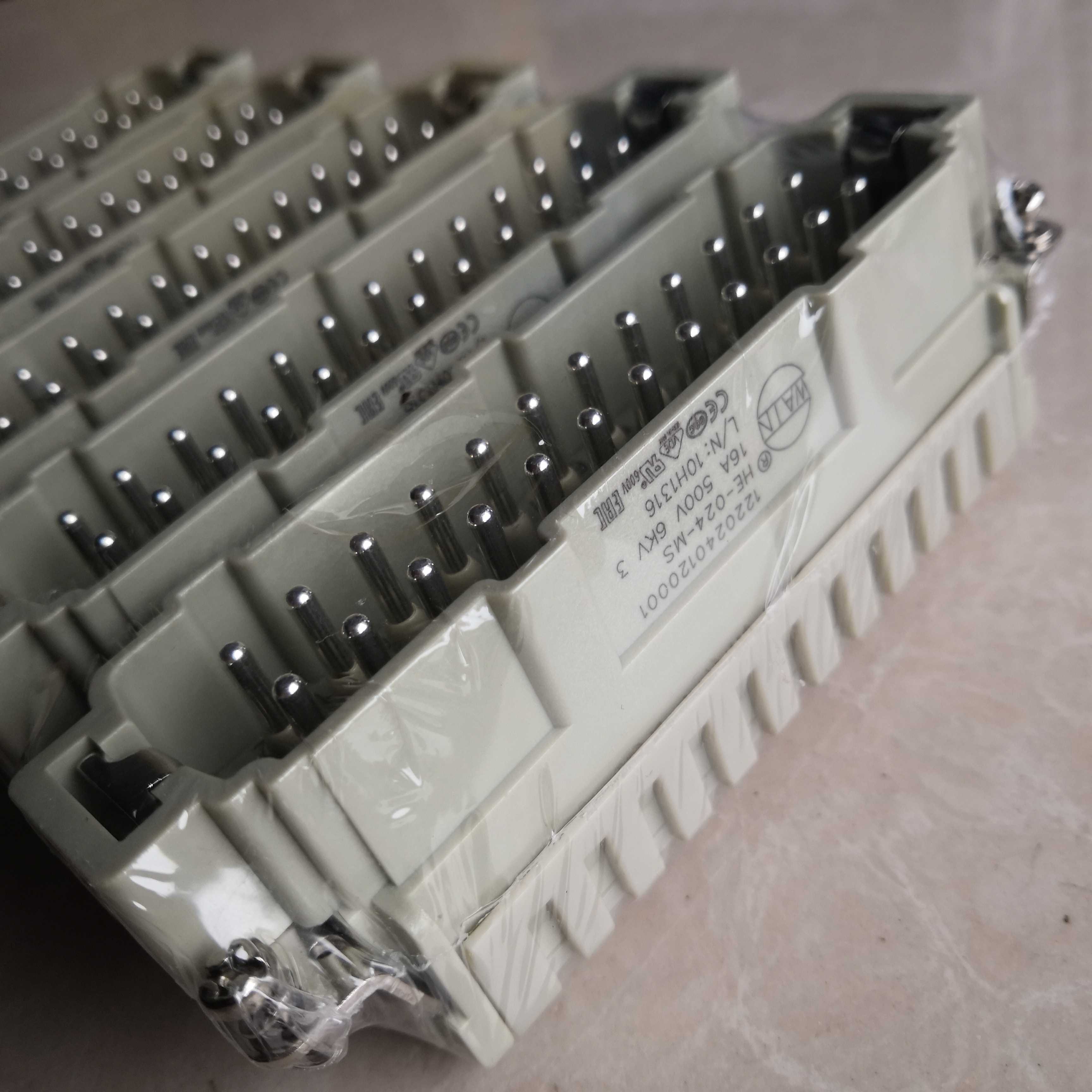 WAIN连接器HE-024-MS弹片式公芯16A/500V唯恩1220240120001原装