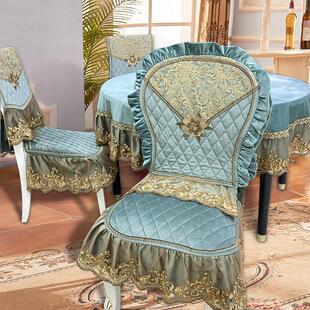 欧式椅垫坐垫椅套靠垫一体式加厚防滑家用轻奢高级感椅子套罩新款