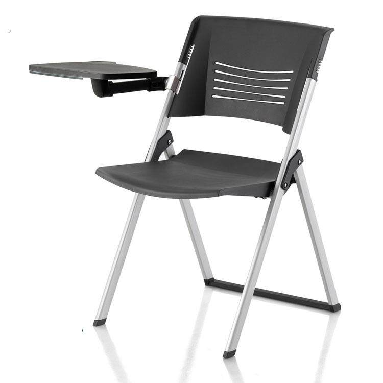简约折叠培训学习写字板椅多用塑料办公会议活动椅现代会客接待椅