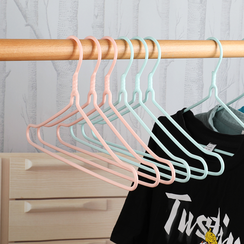 浸塑衣架加粗加厚晾衣无痕铁衣架家用挂衣撑学生宿舍阳台儿童衣架