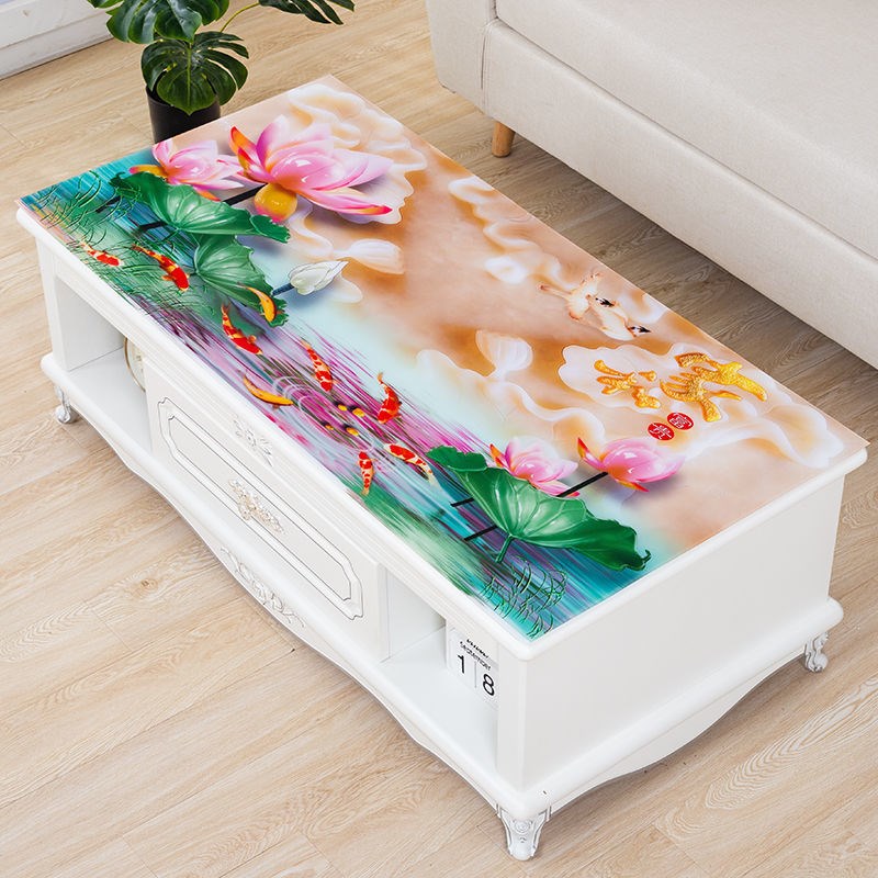 软玻璃桌布3d立体餐桌布艺加厚防水防烫防油家用PVC茶几垫子免洗