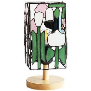 那儿马赛克手工di蒂凡尼彩色玻璃焊接灯 灯架灯框 长方形梯形