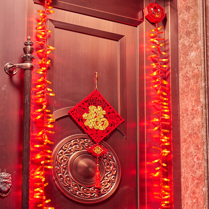 仿真电子鞭炮超响闪光手提鞕炮春节鞭爆家用电池爆竹结婚乔迁炮仗