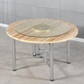 餐桌圆形杉木圆台桌饭店实木大圆吃饭桌子