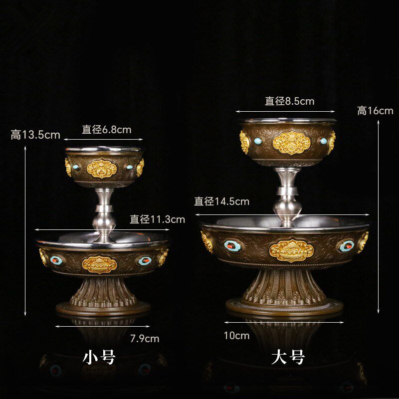 慧宝新升级做旧黄铜护法杯款杯加铜层供杯供碗