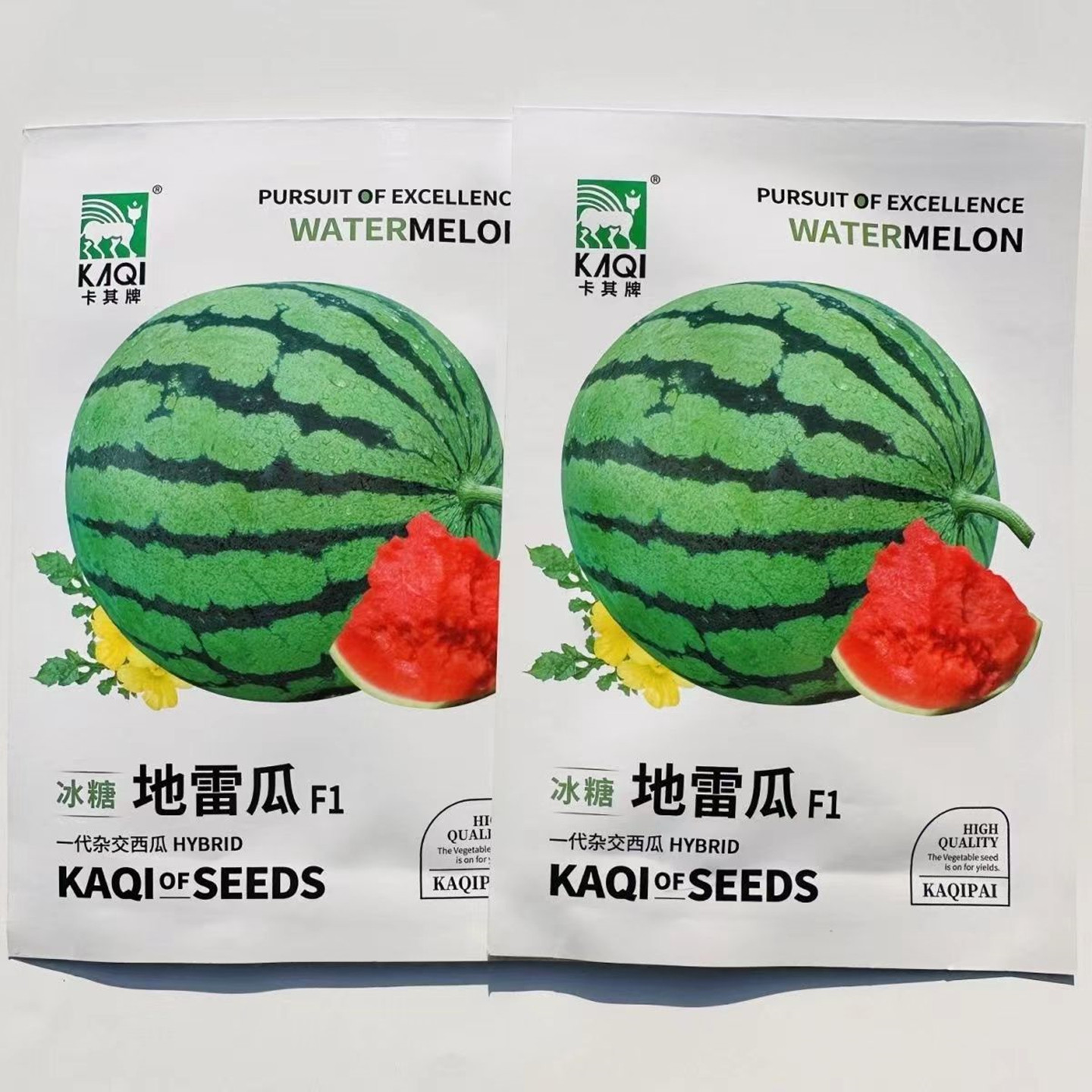 卡其牌西瓜种子冰糖地雷瓜种子皮薄脆甜庭院农家菜园西瓜种籽