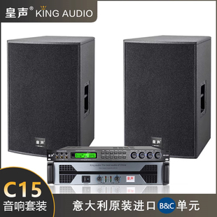 80平米专业KTV家用酒吧唱歌舞台音响套装 皇声 C15 进口单元