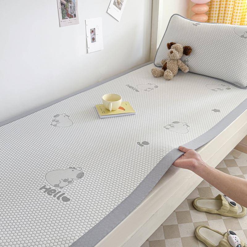 冰豆豆凉席可机洗冰丝席三件套夏季凉感软席子学生宿舍单凉席床单