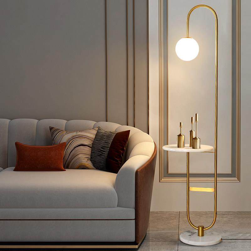 轻奢落地灯客厅卧室沙发旁边茶几摆件网红设计高级感床头置物台灯