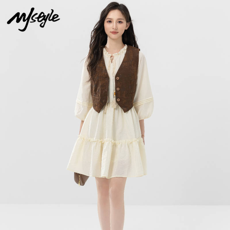 【线下同款】MJ STYLE女夏季连衣裙民族风收腰显瘦文艺通勤连