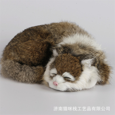 仿真猫咪动物模型桌面摆件摄影道具室内软装装饰园艺布景