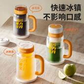 摩动新款 果汁机全自动可碎冰家用水果搅拌榨汁杯双层玻璃榨汁机