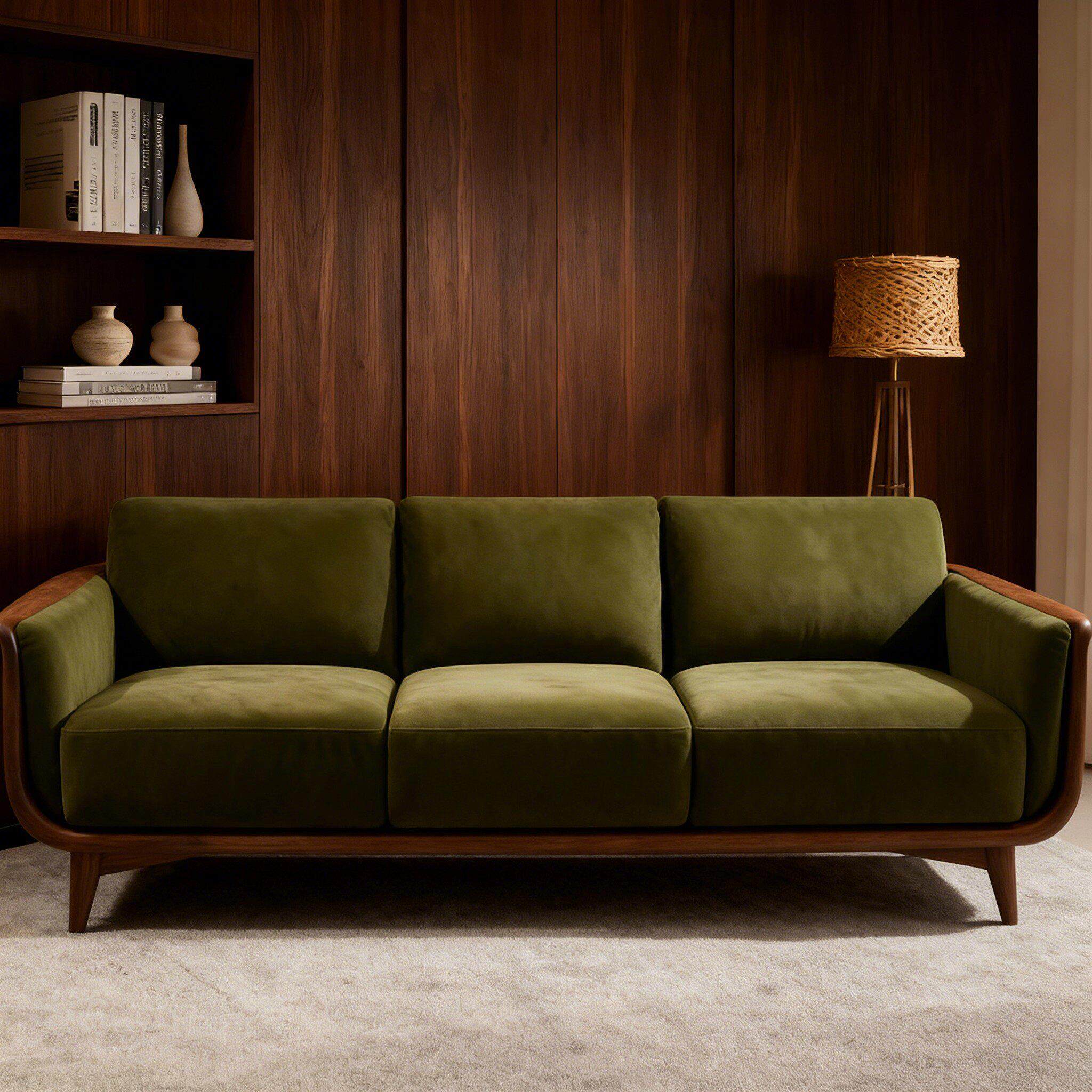 新中式实木沙发2026新款现代简约高端黑胡桃木布艺直排三人位沙发