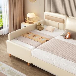 儿童床拼接床带护栏加宽床大人拼接床边床女男孩侧边床新生婴儿床
