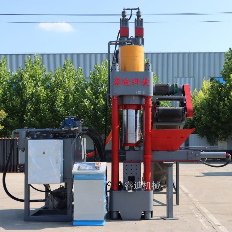 315吨全自动立式金属粉末压饼机废铁屑铁末压饼机金属屑饼机厂家
