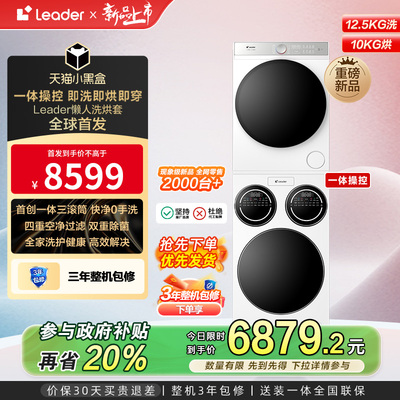 海尔智家统帅Leader三筒懒人洗衣机干衣机套装12.5kg全自动三桶97