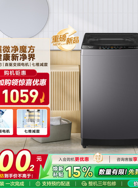 海尔智家Leader10.2Kg大容量直驱变频全自动波轮洗衣机20D1