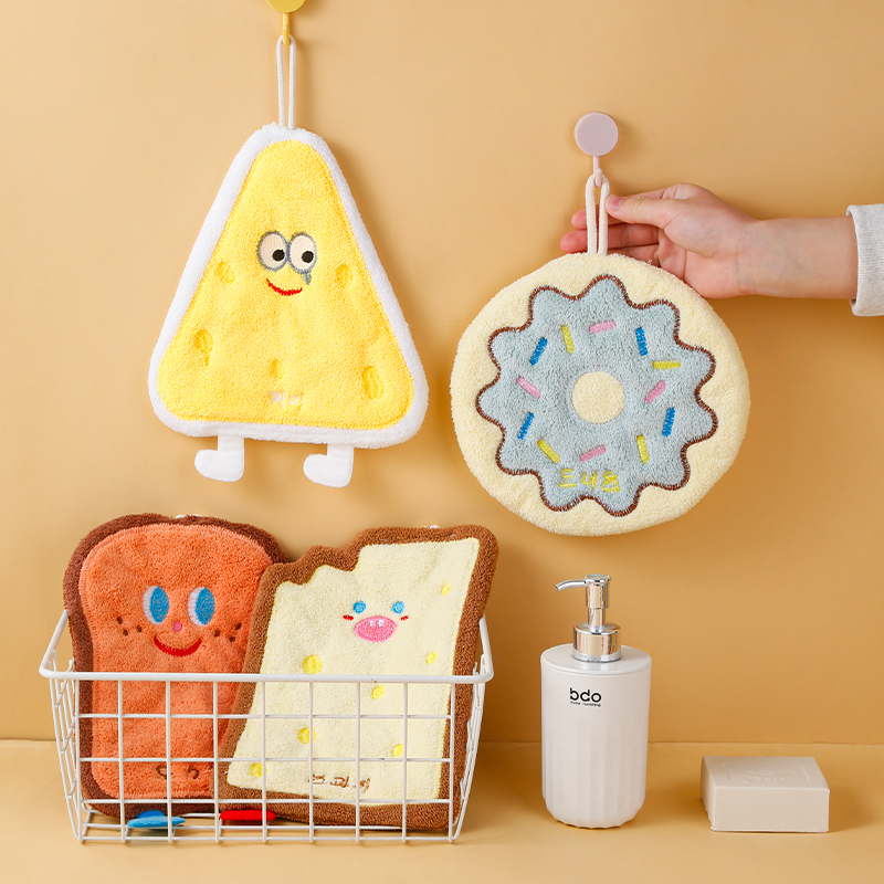 可爱擦手巾挂式吸水加厚