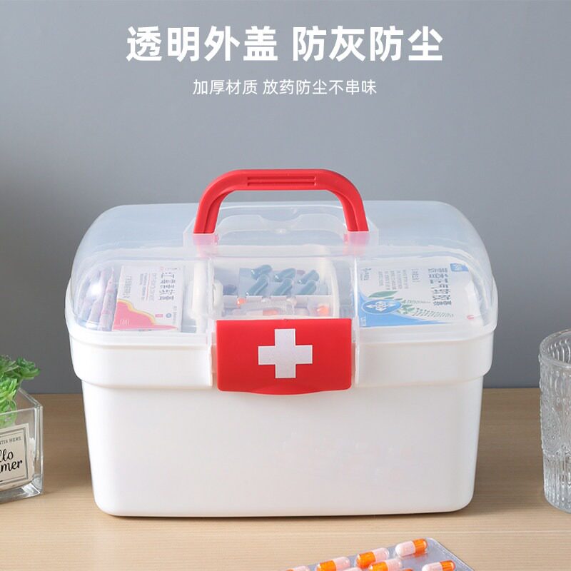 家用宿舍大容量急救医药箱图片