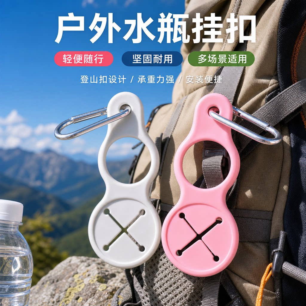 户外水瓶挂扣饮料矿泉水随身收纳
