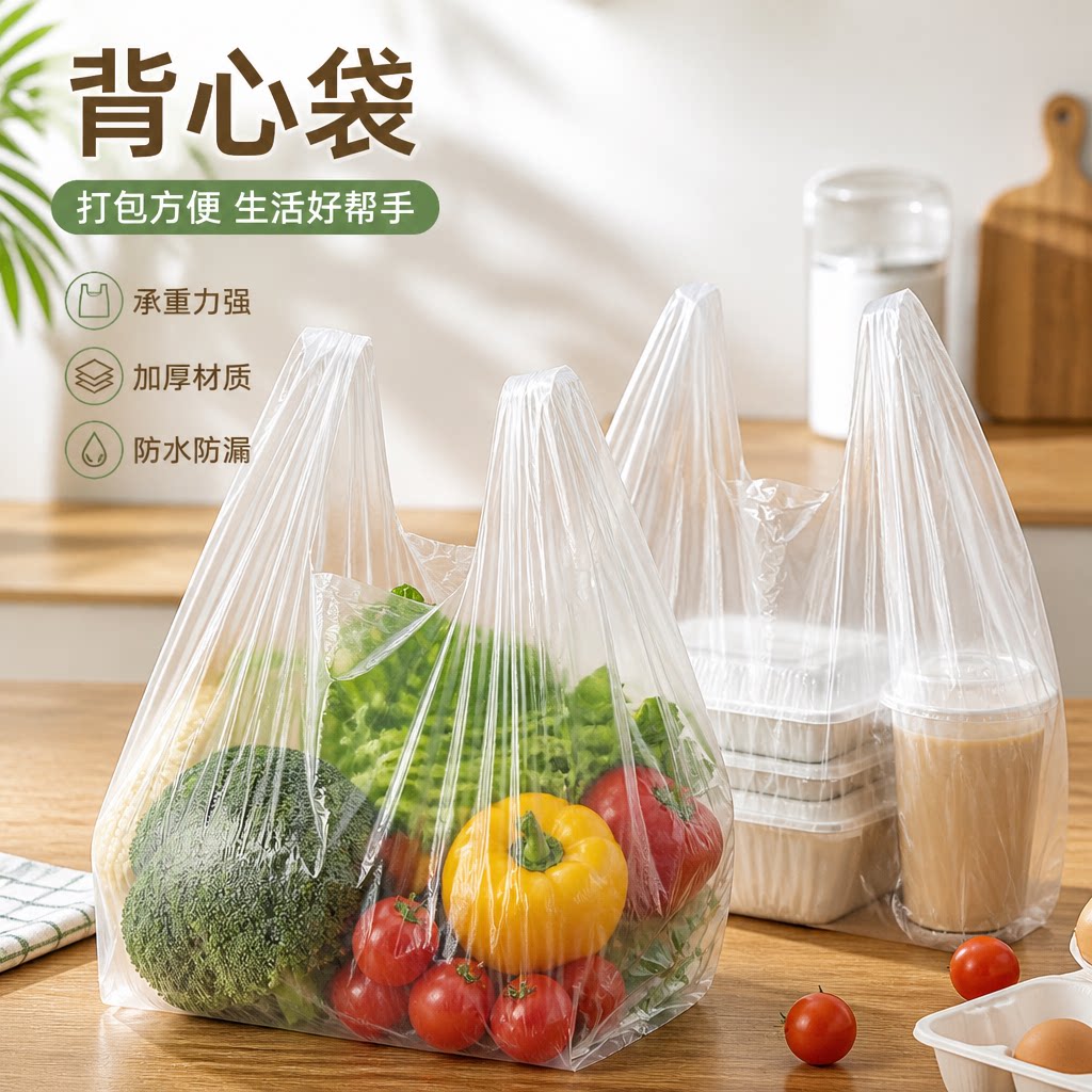 塑料袋白色透明外卖食品