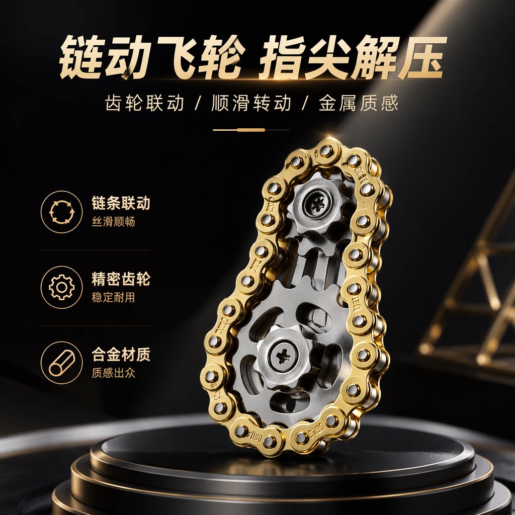 减压手指陀螺飞轮链条指尖陀螺