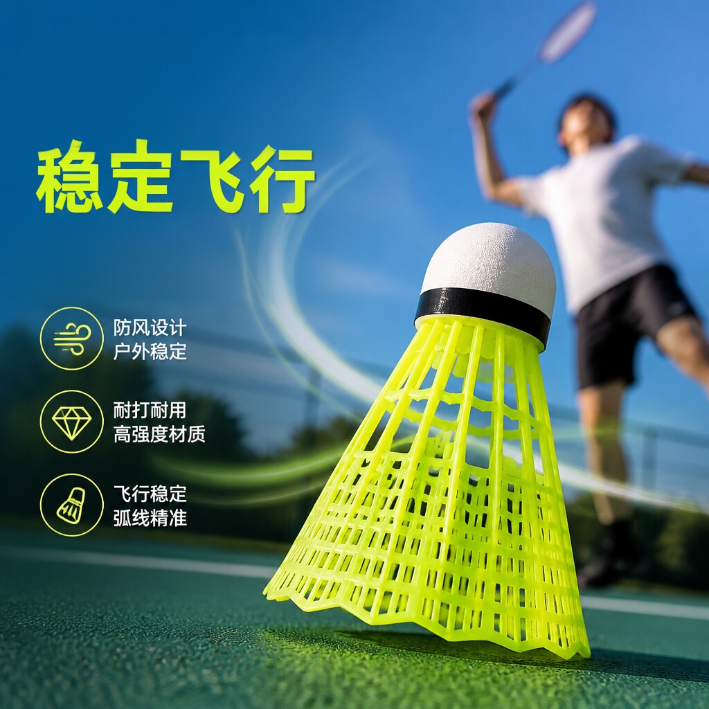 防风羽毛球耐用耐打尼龙塑料软木