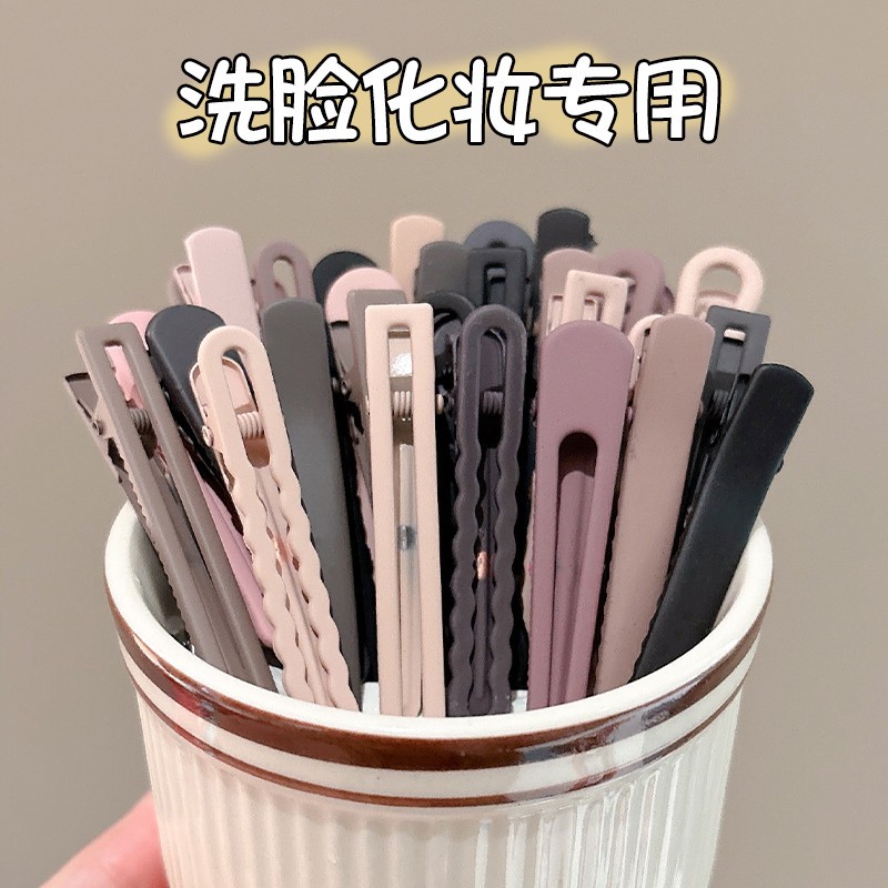 2025新款刘海鸭嘴夹无痕洗脸化妆发夹女侧边前额碎发一字发卡头饰