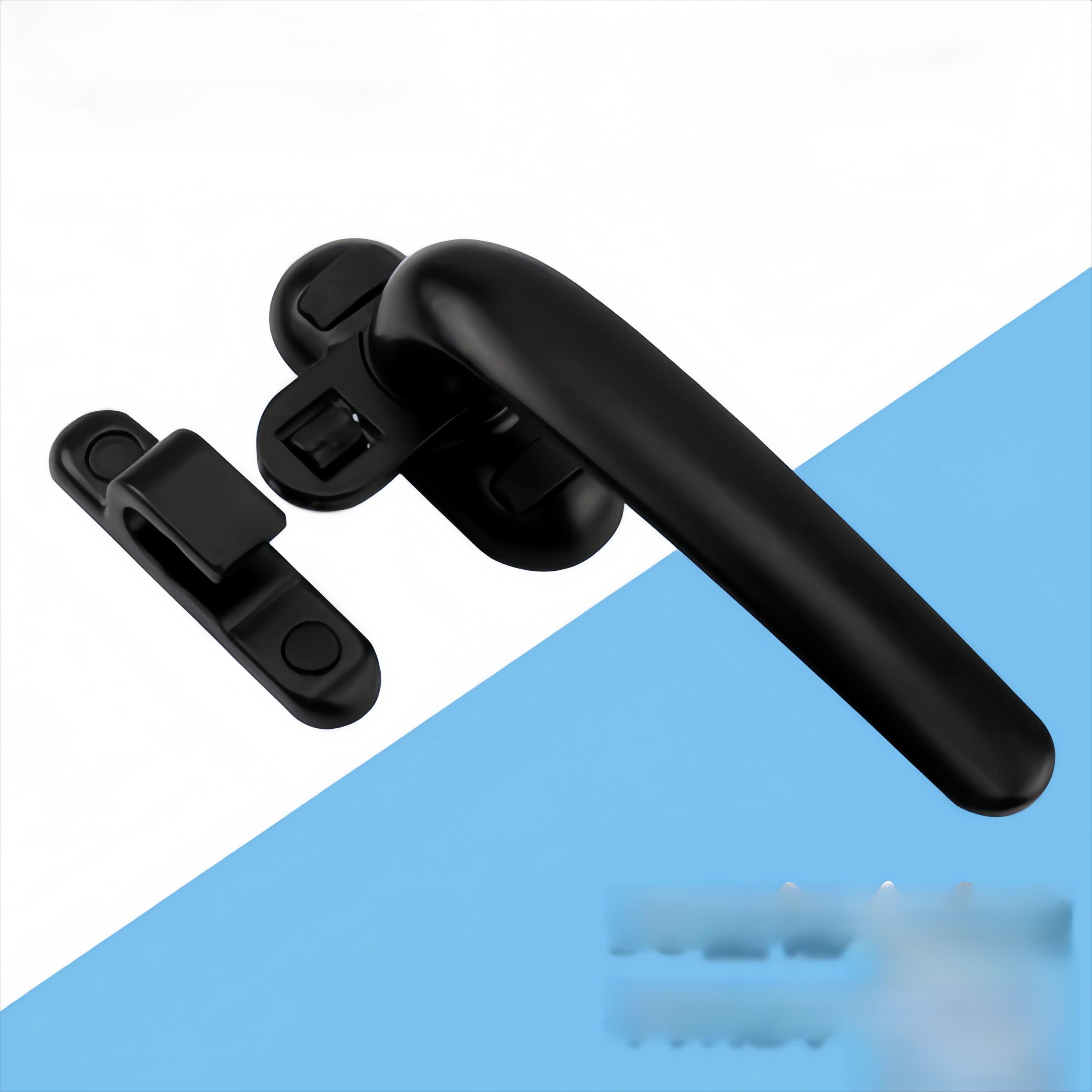 50型铝合金窗户拉手平开窗七字执手内开窗外开窗带锁扣滚轮把手