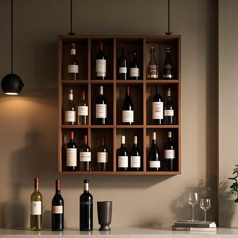 墙上置物架墙上置物柜壁挂式酒柜酒架荣誉墙置物台饭店墙上酒柜