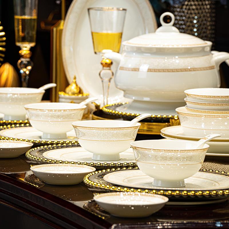 碗家用2025新款碗碟套装高颜值米饭碗景德镇陶瓷饭碗餐具碗盘组合