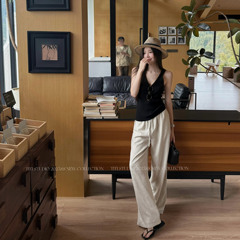 TITI - STUDIO“超绝松弛感”细腰头日常百搭阔腿休闲薄款长裤