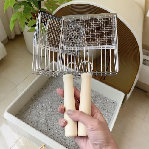 超细过滤猫砂不锈钢猫砂铲铲屎官节省猫砂神器实用高颜值密实新
