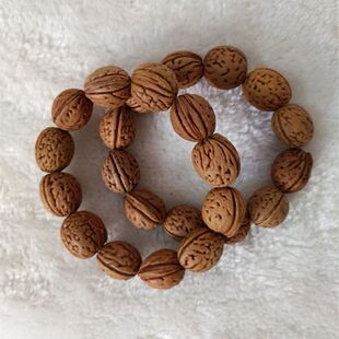 核桃手串男天然桃核山桃核手工雕刻路路通手链精品女佛珠