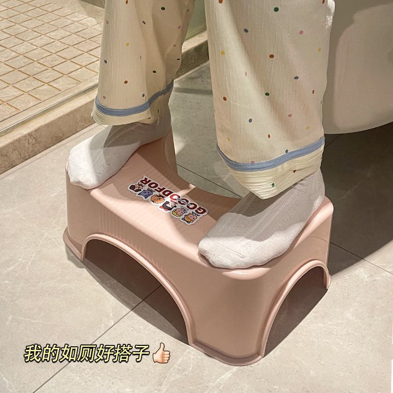 马桶凳脚凳家用加厚厕所坐便蹲坑神器卫生间防滑儿童塑料脚踏凳子