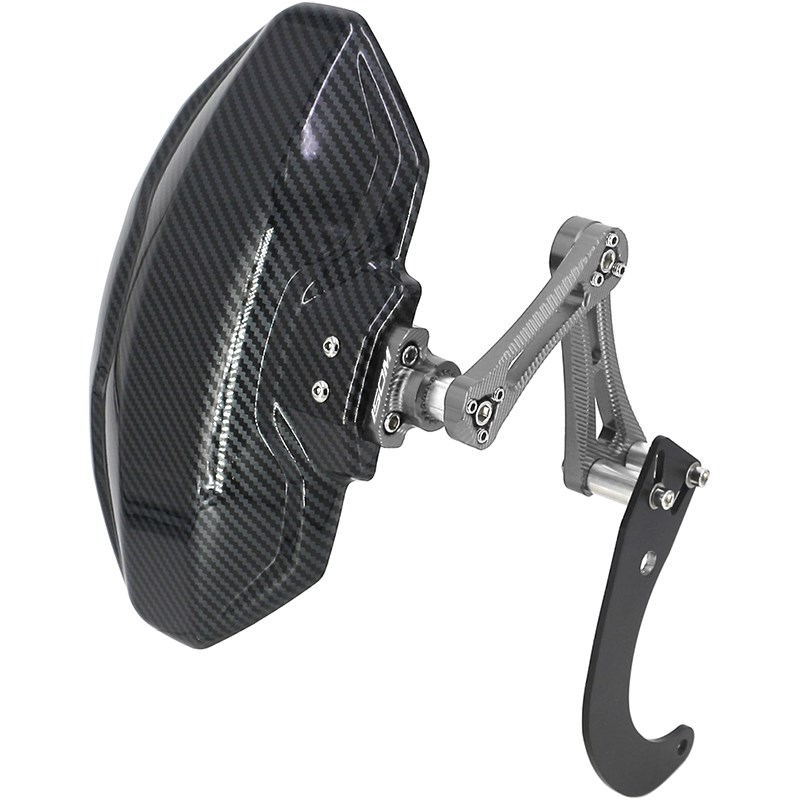 适用升仕1D 1M改装后挡泥板铝合金后沙板泥瓦盾碳纤纹挡水板