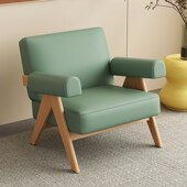 侘寂风猫抓皮咖啡单三人沙发椅客厅休息接待出租屋沙发