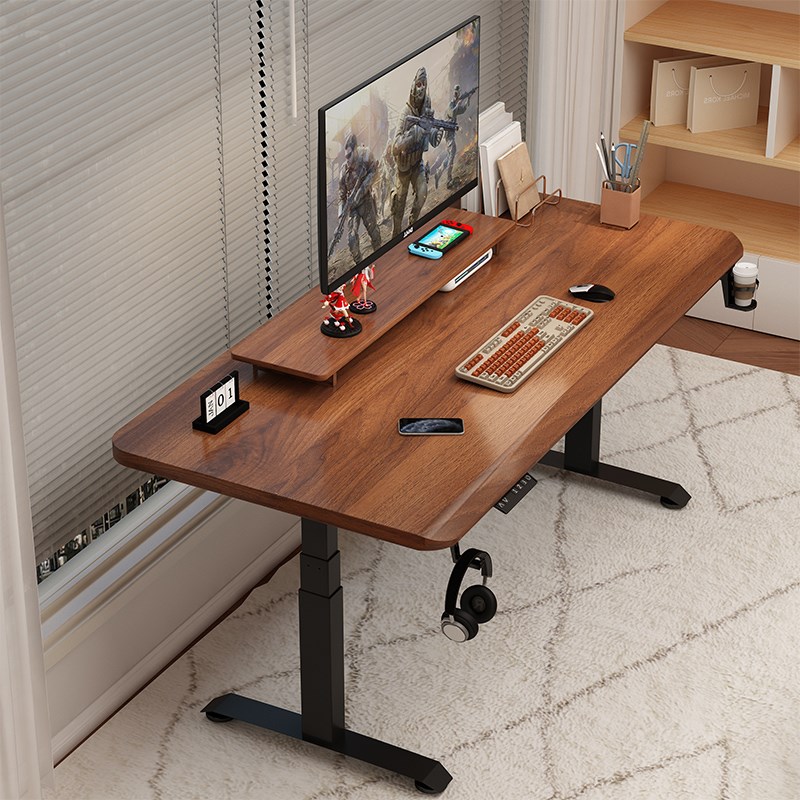 电动升降桌智能电脑桌升降桌腿电竞桌子家用学习办公书桌工作台