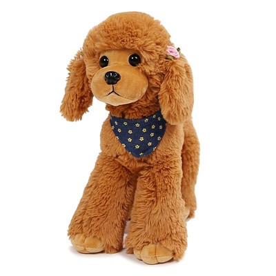 仿真贵宾狗狗毛绒大号小姐狗牧羊犬泰迪狗公仔迷你玩偶布娃娃