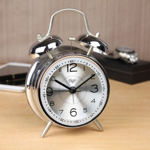 学生闹钟儿童男孩卧室闹铃超大声钟表时钟桌面床头静音马蹄表