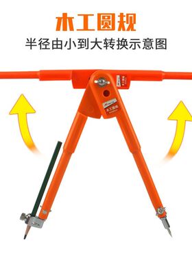 德国进口大号圆规画规工业大园规专业划线器特木工单个划规不锈钢