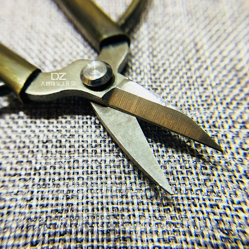 珐琅专用尖嘴剪刀  金工银丝银箔 景泰蓝掐丝专用 掐丝工具